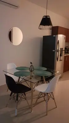 Una cocina o zona de cocina en Departamento a dos cuadras de la playa
