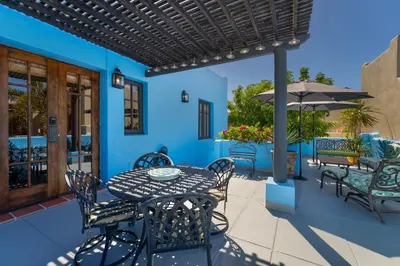 Un patio o zona al aire libre en Casa Azul