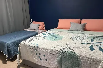 Cama o camas de una habitación en Facturamos, Un descanso ideal, a 5 minutos del malecón