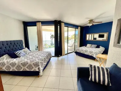 Cama o camas de una habitación en Suite Posada frente al mar, Si San Carlos 312