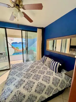 Cama o camas de una habitación en Suite Posada frente al mar, Si San Carlos 312