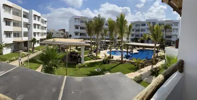 Plano de Nuevo y Muy Bonito Departamento Con Vista a la Alberca - Residencial Almarena I