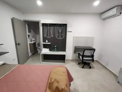 Cama o camas de una habitación en San Marcos Hotel Guaymas