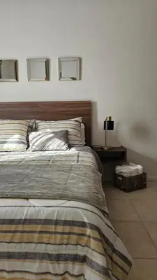 Cama o camas de una habitación en Departamento #3 Equipado en el Campestre