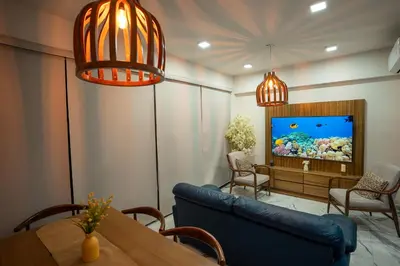 Una televisión o centro de entretenimiento en Mazatlán departamento por malecon