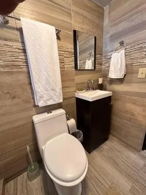 Un baño de Acogedor departamento en Nogales