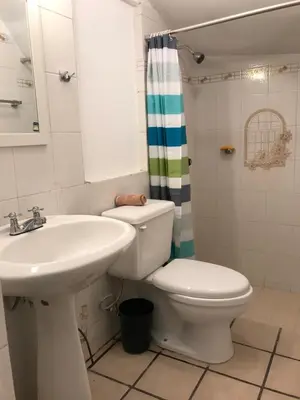 Un baño de Vista al mar y alberca privada en Sector Bahía