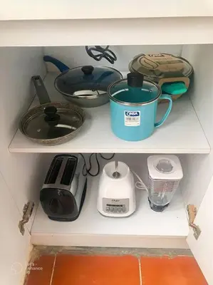 Utensilios para hacer té y café en Cómodo departamento a pasos del centro y la playa