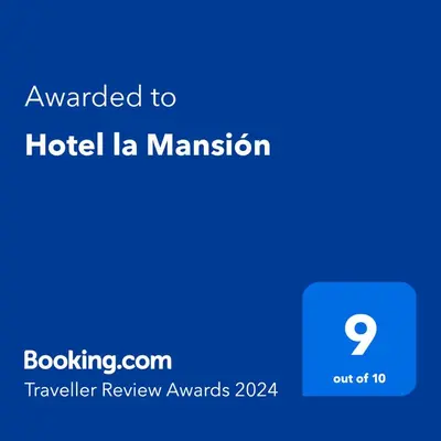 Certificado, premio, señal o documento que está expuesto en Hotel la Mansión