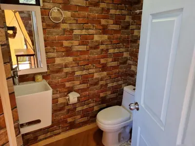 Un baño de Glamping Town