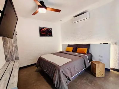 Cama o camas de una habitación en Huerto Don Antonio