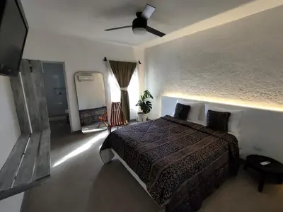 Cama o camas de una habitación en Huerto Don Antonio