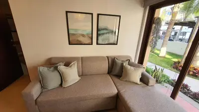 Zona de estar de Bonito Departamento cerca de las Playas del Puerto de Mazatlán.