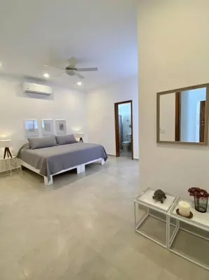Cama o camas de una habitación en CASA PITAHAYA con alberca privada Col El Mirador