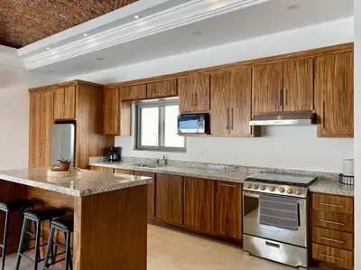 Una cocina o zona de cocina en CASA PITAHAYA con alberca privada Col El Mirador