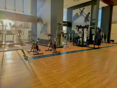 Gimnasio o instalaciones de fitness de Camino al Mar Apartment with Amazing View of the Ocean, Beach and Swimming Pool