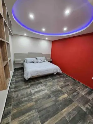 Cama o camas de una habitación en Departamento con buena ubicación