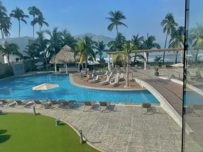 Piscina en o cerca de Camino al Mar Apartment with Amazing View of the Ocean, Beach and Swimming Pool, 2 Rooms