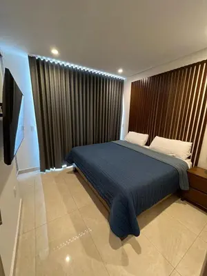 Cama o camas de una habitación en Camino al Mar Apartment with Amazing View of the Ocean, Beach and Swimming Pool, 2 Rooms