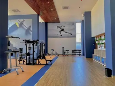 Gimnasio o instalaciones de fitness de Camino al Mar Apartment with Amazing View of the Ocean, Beach and Swimming Pool, 2 Rooms