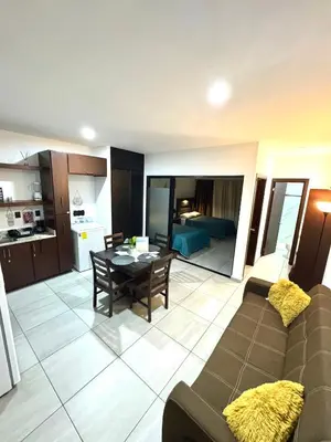 Una cocina o zona de cocina en Loft, Departamento cerca del Malecon, MAZATLAN