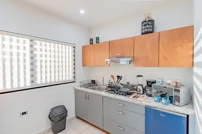 Una cocina o zona de cocina en LOFT El Azul en Centro Historico con Cama King