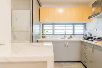 Una cocina o zona de cocina en Tokio Loft Loft Moderno en Centro de Durango