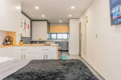 Una cocina o zona de cocina en Tokio Loft Loft Moderno en Centro de Durango