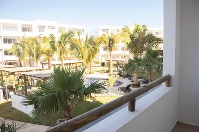 Un balcón o terraza de Departamento a 5 min de la playa, Cerritos