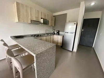 Una cocina o zona de cocina en Excelente Departamento con Alberca en Zona Exclusiva de Mazatlán - Residencial Coto Mareta 5