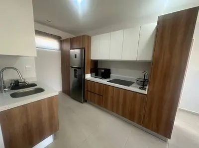 Una cocina o zona de cocina en Almarena Coral 201 en Mazatlán