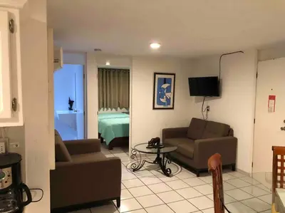 Zona de estar de 302 Excelente apto muy Cerca de Playa