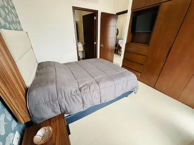Cama o camas de una habitación en Ferrara Mazatlan cerca Del Mar