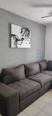 Zona de estar de Casa a 5 min., del Consulado americano