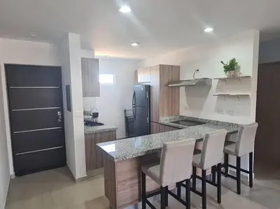 Una cocina o zona de cocina en Departamento Vacacional en Mazatlán