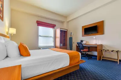 Cama o camas de una habitación en Greenwood Hotel Torreón