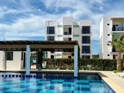 Piscina en o cerca de Depto Privado de Lujo Azul Turquesa - 2 Recamaras