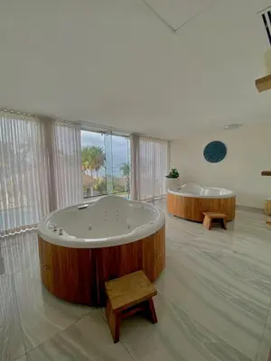 Plano de Camino al Mar Apartment Gold with Amazing View of the Ocean, Beach and Swimming Pool, 3 Rooms