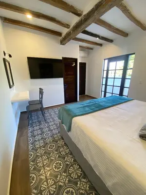 Cama o camas de una habitación en Hotel Tierra Marina Centro Historico