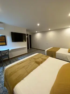Cama o camas de una habitación en Hotel Tierra Marina Centro Historico