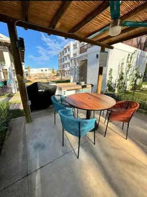Un balcón o terraza de Departamento Planta Baja, A 1 Minuto de la playa.