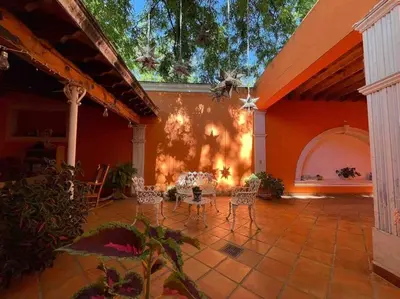 Jardín al aire libre en Suite Colonial en Parras de la Fuente