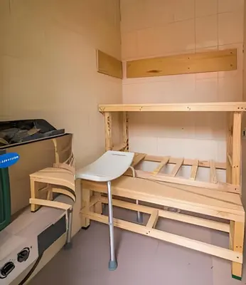 Litera o literas de una habitación en Hermosa Casa con Alberca 1 Habitación