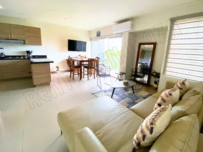 Una cocina o zona de cocina en Residencial Coto Mareta 7 Excelente Departamento con Alberca en Zona Exclusiva de Mazatlán