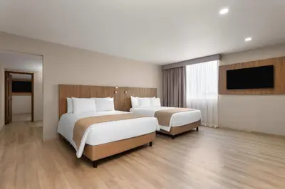 Cama o camas de una habitación en Wyndham Garden Mazatlan Marina