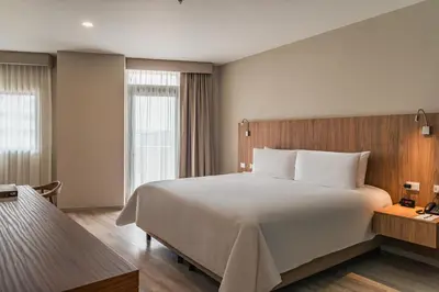 Cama o camas de una habitación en Wyndham Garden Mazatlan Marina