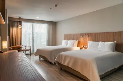 Cama o camas de una habitación en Wyndham Garden Mazatlan Marina
