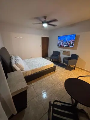 Cama o camas de una habitación en Habitación Roble, cómoda y espaciosa