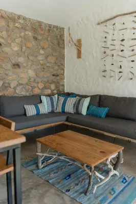 Zona de estar de Toninas México Bungalow