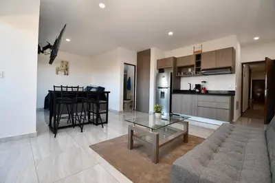 Una cocina o zona de cocina en Loft de lujo con 9 albercas y vistas al campo de golf
